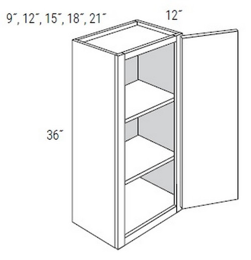 JSI Cabinetry Amesbury Mist Slab Kitchen Cabinet W1536-AM