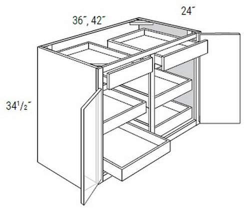 JSI Cabinetry Amesbury Mist Slab Kitchen Cabinet B42RT-AM