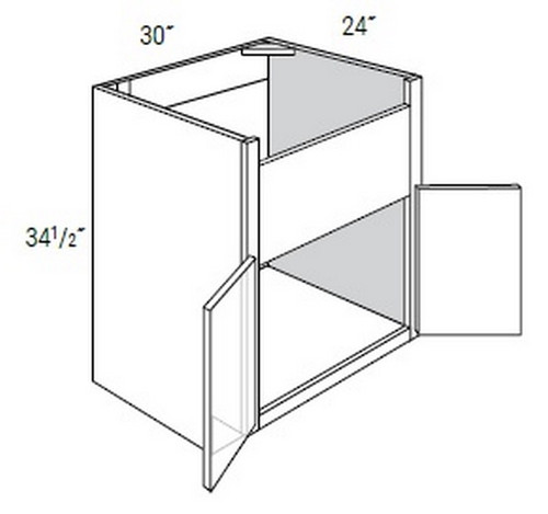 JSI Cabinetry Amesbury Mist Slab Kitchen Cabinet - FSB30B-AM