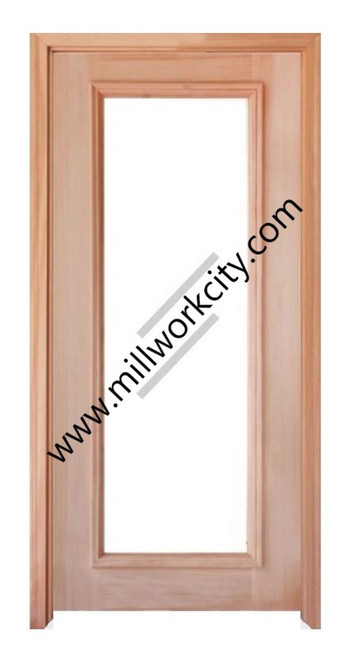 Prestige Entries - Full Lite 1 Lite Single Square<br>Beveled or Flemish Insulated Glass<br>1 3/4" x 3'0" W x 6'8" H<br>Mahogany<br>Factory Pre-Hung with 4 9/16" Jambs