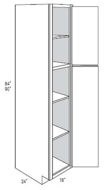 JSI Cabinetry Amesbury Mist Slab Kitchen Cabinet WP1890-AM