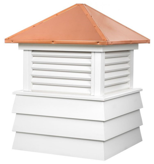 Good Directions Dover Vinyl Shiplap Cupola with Copper Roof 42" x 59" 2142DV