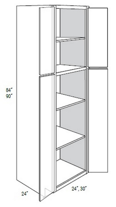 JSI Cabinetry Amesbury Mist Slab Kitchen Cabinet WP2496B-AM