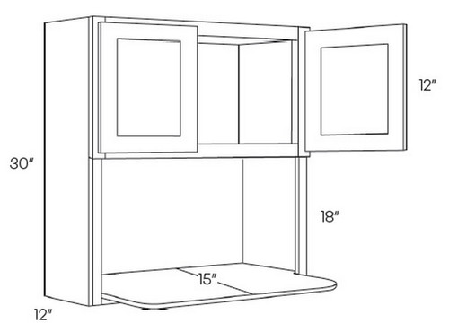 CNC Cabinetry Country Oak Honey Kitchen Cabinet - MW3030