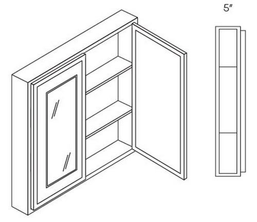 CNC Cabinetry Country Oak Honey Bath Cabinet - MC3030