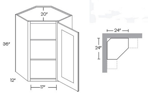 CNC Cabinetry Luxor White Kitchen Cabinet - CW2436