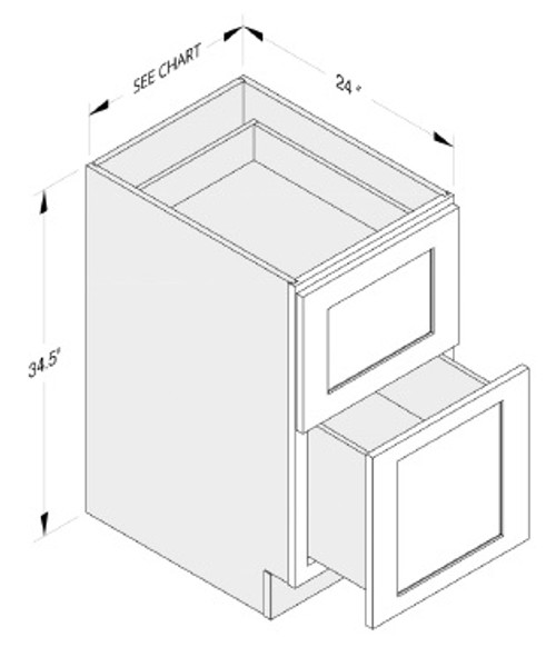 Cab-Tec Shaker Naval Kitchen Cabinet - SN-2DB30