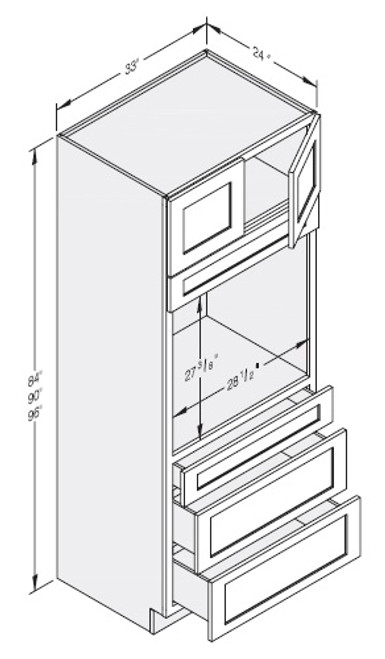 Cab-Tec Shaker Grey Kitchen Cabinet - SG-OC339624