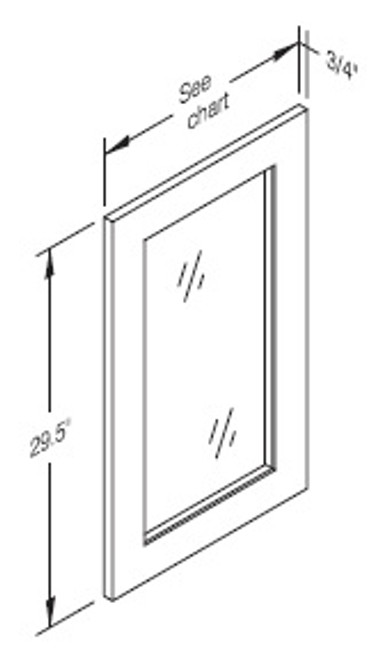 Cab-Tec Shaker Grey Kitchen Cabinet - SG-W3030GD