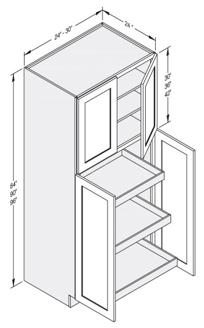 Cab-Tec Shaker Grey Kitchen Cabinet - SG-WP3096