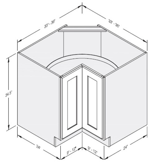 Cab-Tec Shaker Caramel Kitchen Cabinet - SC-LS36