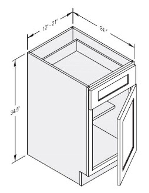 Cab-Tec Shaker Caramel Kitchen Cabinet - SC-B12