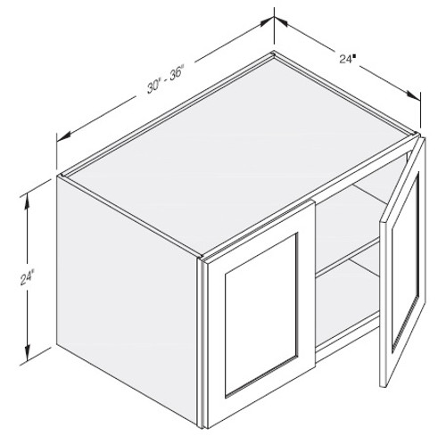 Cab-Tec Shaker Caramel Kitchen Cabinet - SC-W362424