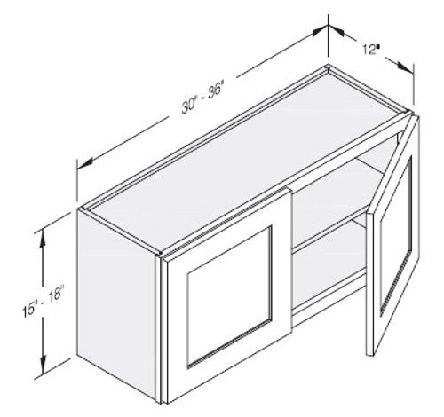 Cab-Tec Shaker Caramel Kitchen Cabinet - SC-W3618