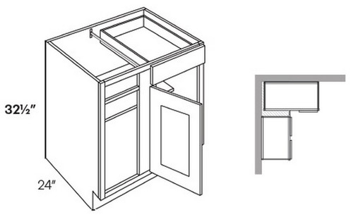 CNC Cabinetry Luxor White Kitchen Cabinet - BLB36