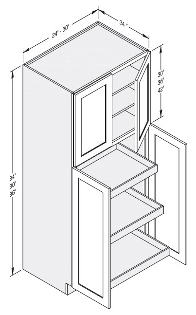 Cab-Tec Shaker Caramel Kitchen Cabinet - SC-WP3096