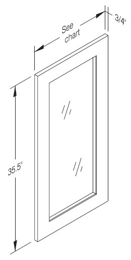 Cab-Tec Shaker Caramel Kitchen Cabinet - SC-W2136GD