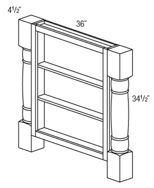 JSI Cabinetry Dover Charcoal Kitchen Cabinet - EC3-36-KD-CC