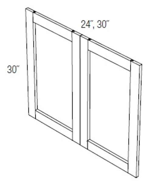 JSI Cabinetry Dover Light Gray Kitchen Cabinet - BDP3030B-KD-LG