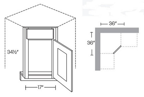 CNC Cabinetry Luxor White Kitchen Cabinet - CSFFL36