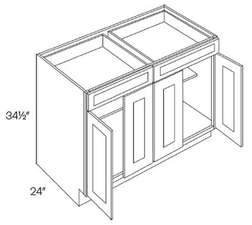 CNC Cabinetry Luxor White Kitchen Cabinet - B30-HA