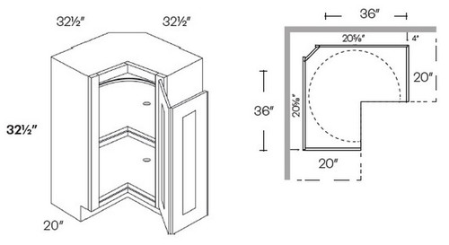 CNC Cabinetry Luxor White Kitchen Cabinet - CAR36-HA