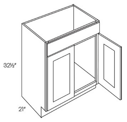 CNC Cabinetry Luxor White Kitchen Cabinet - V36-HA