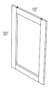 JSI Cabinetry Trenton Slab Light Gray Kitchen Cabinet - BDP2430B-KTS-LG