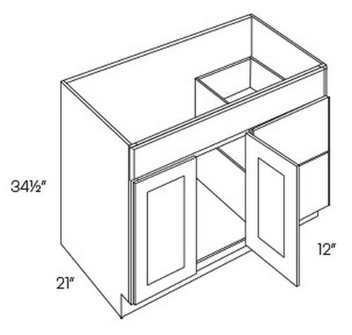 CNC Cabinetry Luxor White Bath Cabinet - V4221D