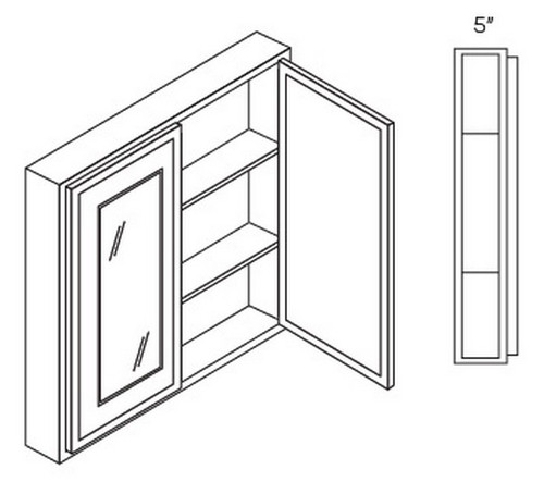 CNC Cabinetry Luxor White Bath Cabinet - MC2430