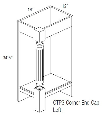 JSI Cabinetry Trenton Recessed Kitchen Cabinet - CEC2-L-KTM-IT