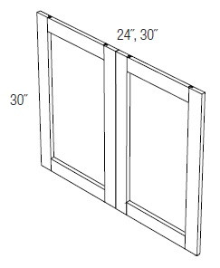 JSI Cabinetry Essex Royal Blue Kitchen Cabinet - BDP3030B-KE-RB