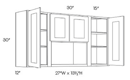 CNC Cabinetry Luxor Smoky Grey Kitchen Cabinet - W6030