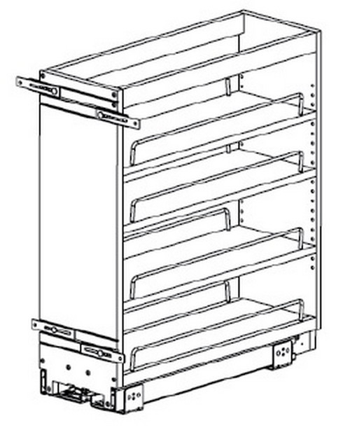 JSI Cabinetry Amesbury Mist Slab Kitchen Cabinet BF09PULL-AM
