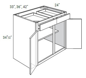 JSI Cabinetry Dover Truffle Kitchen Cabinet - B33-DT