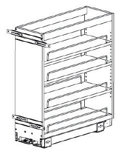 JSI Cabinetry Dover Truffle Kitchen Cabinet - BF09PULL-DT