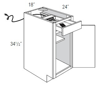 JSI Cabinetry Essex Truffle Kitchen Cabinet - B18CHGDR18-ET