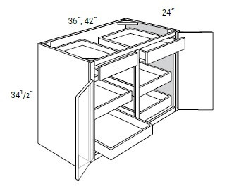 JSI Cabinetry Essex Truffle Kitchen Cabinet - B42SCRT-ET
