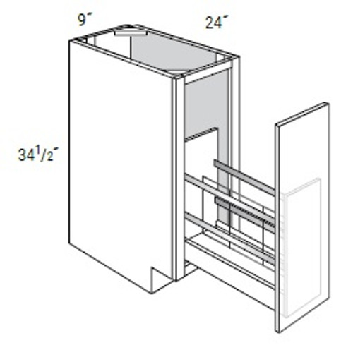 JSI Cabinetry Essex Truffle Kitchen Cabinet - BF09TRAYDIVPO-ET