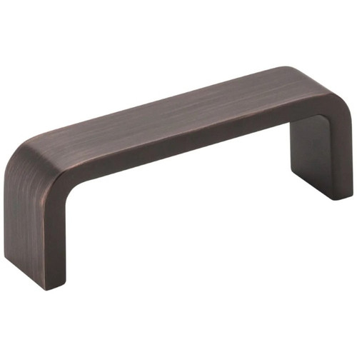 Elements Collection - 3" Center-to-Center Brushed Oil Rubbed Bronze Square Asher Cabinet Pull - 193-3DBAC