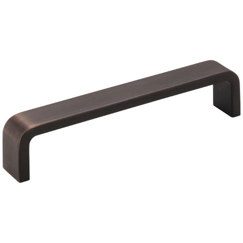 Elements Collection - 128 mm Center-to-Center Brushed Oil Rubbed Bronze Square Asher Cabinet Pull - 193-128DBAC