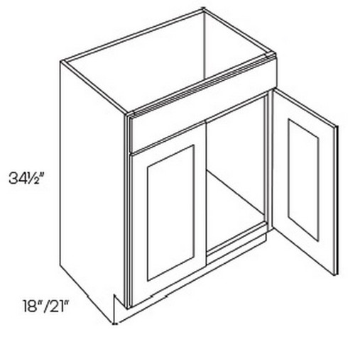 CNC Cabinetry Luxor Smoky Grey Bath Cabinet - V3018