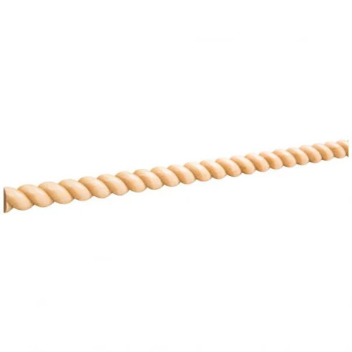 Hardware Resources - 3/8" D x 3/4" H Hard Maple Half Round Rope Moulding - Hard Maple - RMH34HMP