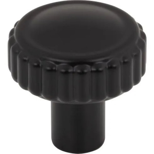 Top Knobs - Coddington Collection - Holden 1 1/4" Length Round Knob - Flat Black - TK3180BLK