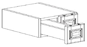 Life Art Cabinetry - Wall Spice Drawer Cabinet - WSD1206 - Oxford