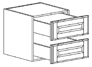 Life Art Cabinetry - Counter Top Drawer Cabinet - CTD15 - Oxford