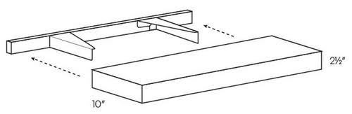 CNC Cabinetry Luxor Misty Grey Kitchen Cabinet - F-SHELF-36