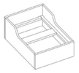 KCD Brooklyn Slate Trash Can Insert for B18 with 2 Trash Cans - BS-TCCK-Kit