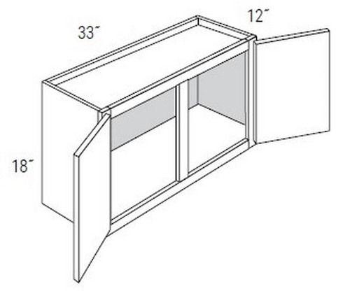 JSI Cabinetry Amesbury White Slab Kitchen Cabinet - W3318-AW