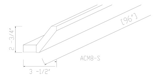 Vista Crown Moulding VA-ACM8-S